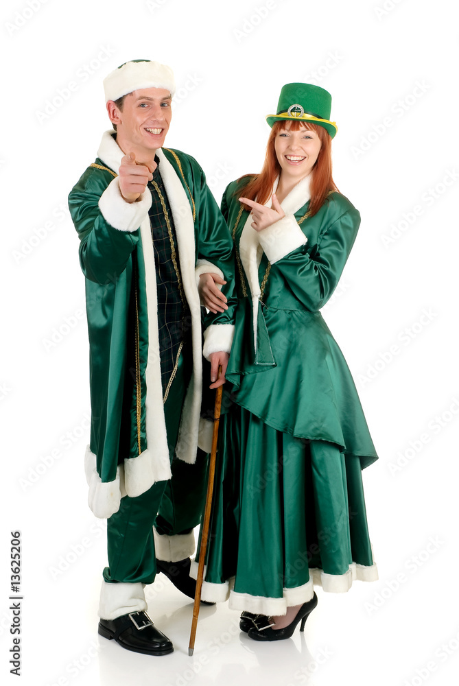 St Patrick holiday couple