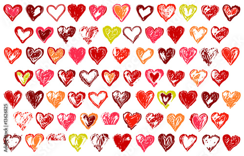 74 sketchy hearts