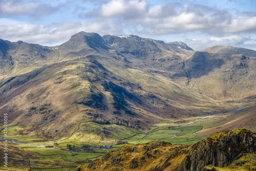 Bow Fell mountain scenic Bow Fell mountain scenic