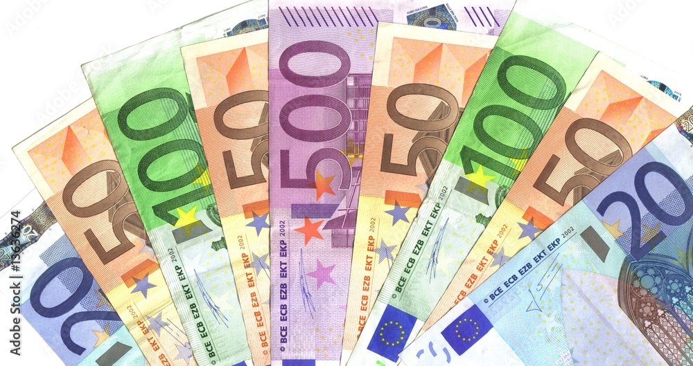 detail, range from 20 to 500 euro notes detail, range from 20 to 500 euro notes