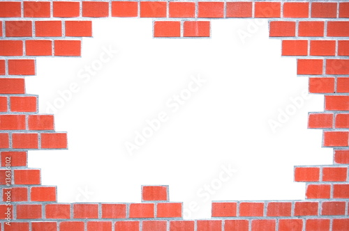 grungy brick wall frame