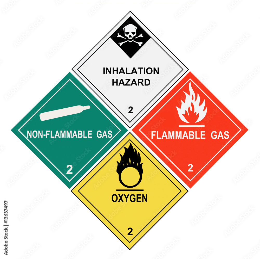 Gases Warning Labels Stock Illustration Adobe Stock