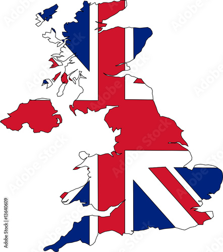 carte de l'angleterre avec un drapeau