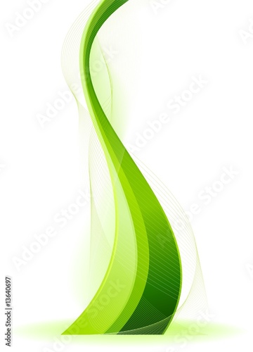 Green vector fantasy wave