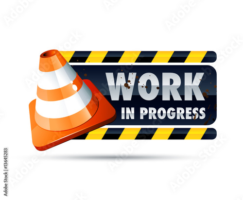 Obraz na płótnie Travaux en cours w salonie