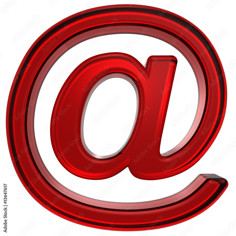 One letter from ruby alphabet set, isolated on white. One letter from ruby alphabet set, isolated on white.