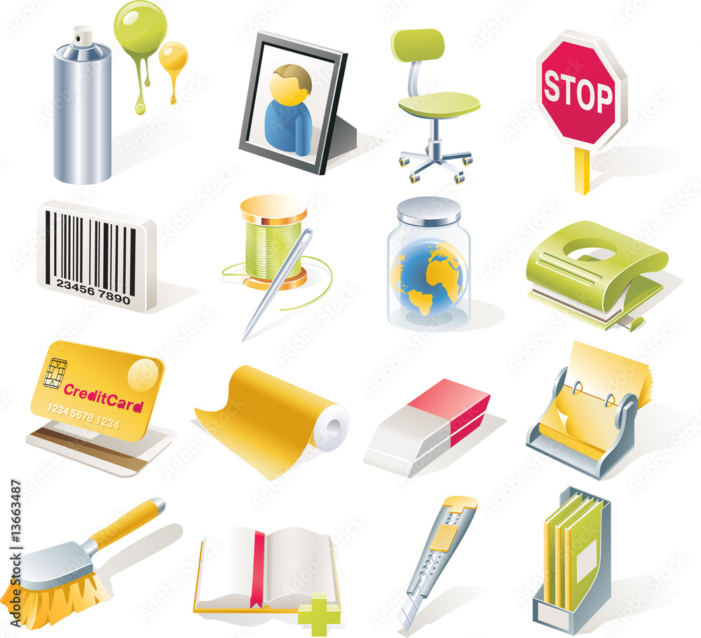 Vector objects icons set. Part 8 Vector objects icons set. Part 8