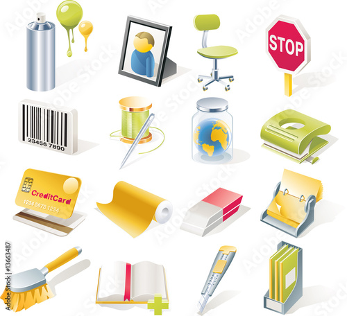 Vector objects icons set. Part 8