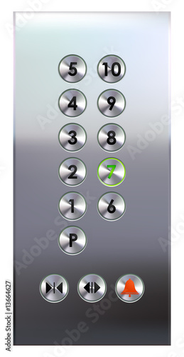 Elevator buttons panel