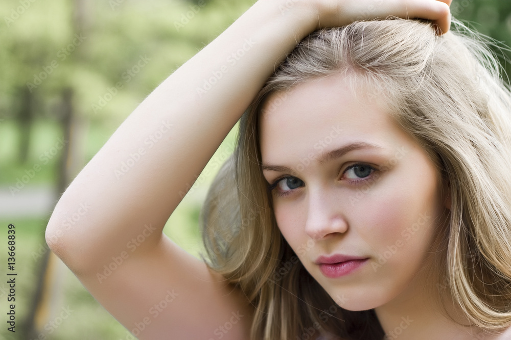 Attractive yung blonde teenager portrait Attractive yung blonde teenager portrait