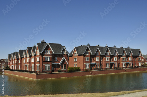 town homes on a pond