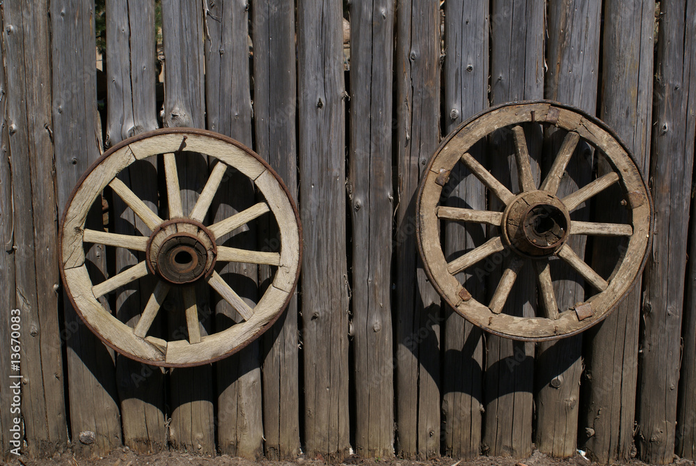 Vintage wagon wheels
