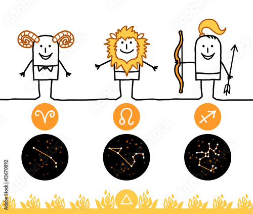 Zodiac signs - Fire