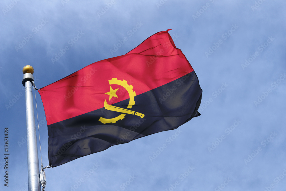 drapeau angola Stock Photo