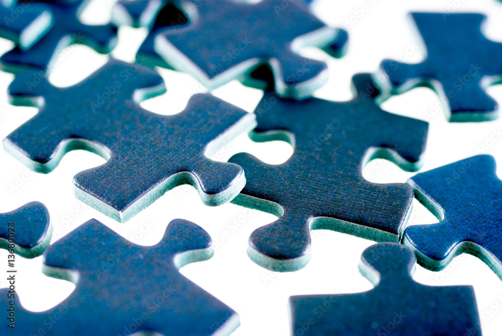 Pieces of puzzle, isolated on white background Pieces of puzzle, isolated on white background