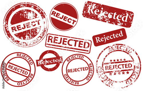 Rubber ink stamp - rejected