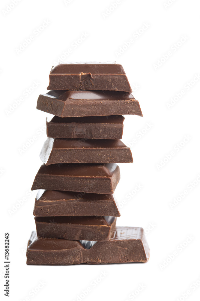 broken pieces of chocolate isolated broken pieces of chocolate isolated