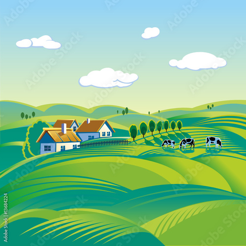 Summer day landscape