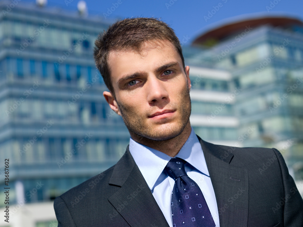 Portrait of business man outside the building