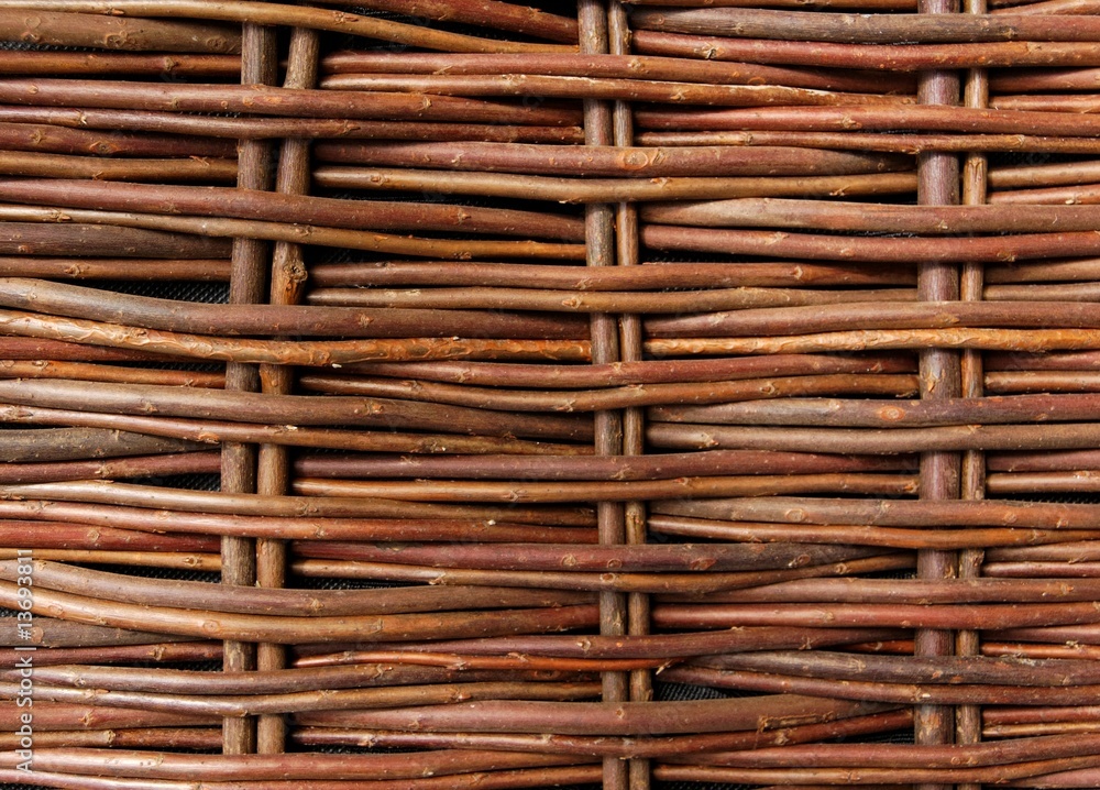 Close Up Of Woven Willow Fence Close Up Of Woven Willow Fence