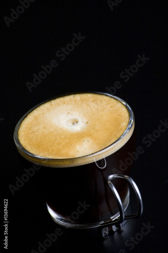 Espresso coffee cup with cream