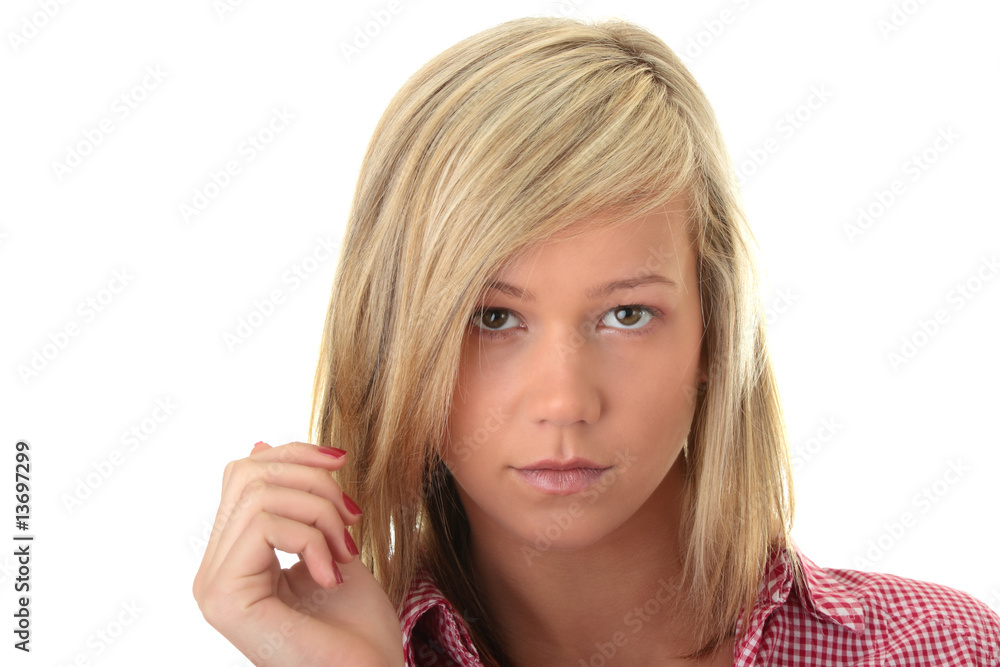 Teen blond student portrait Teen blond student portrait