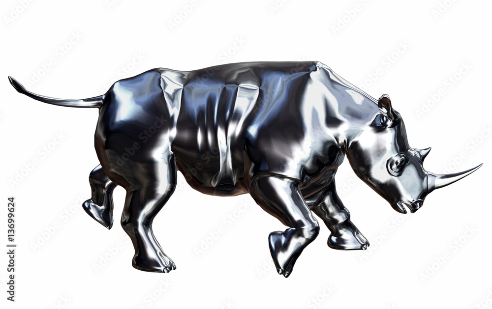 Obraz premium Silver Rhino