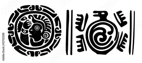 Fantastic animals and birds of Aztecs