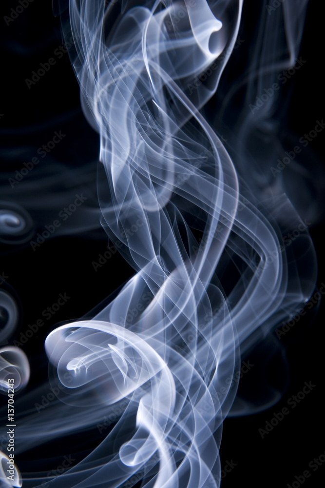 Fototapeta premium blue smoke on black