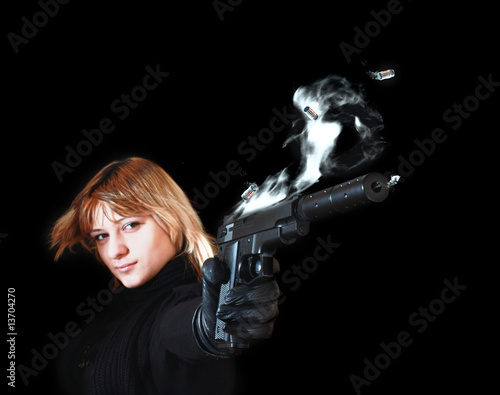 Fotografia Woman shooting