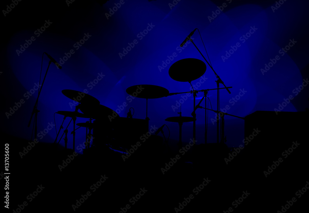 Naklejka premium Drums In Lights 2
