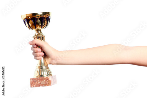 mano tiene coppa - trofeo