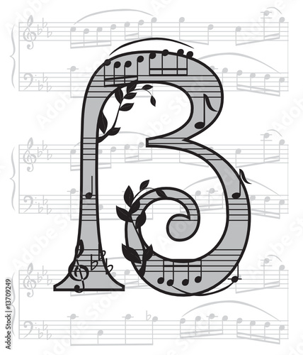 Letter with music
