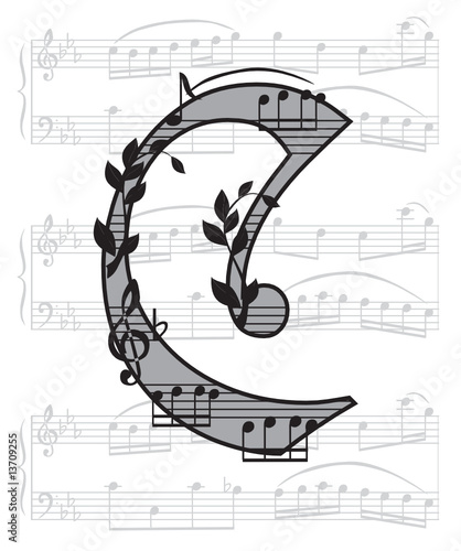 Letter with music