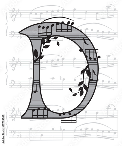 Letter with music