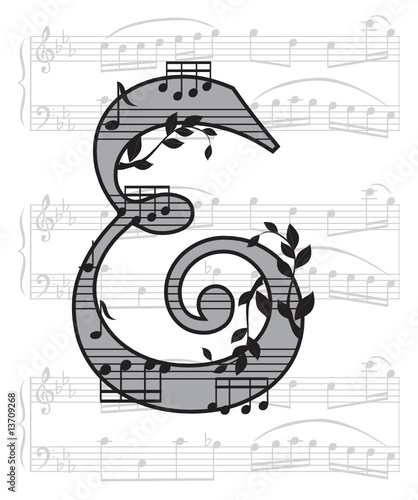 Letter with music