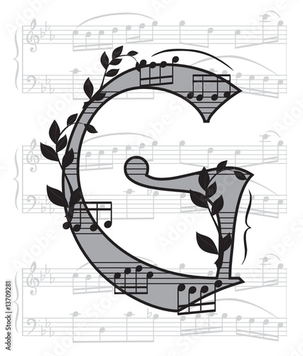 Letter with music
