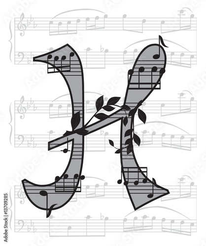 Letter with music