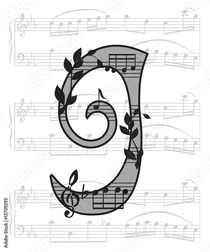 Letter with music