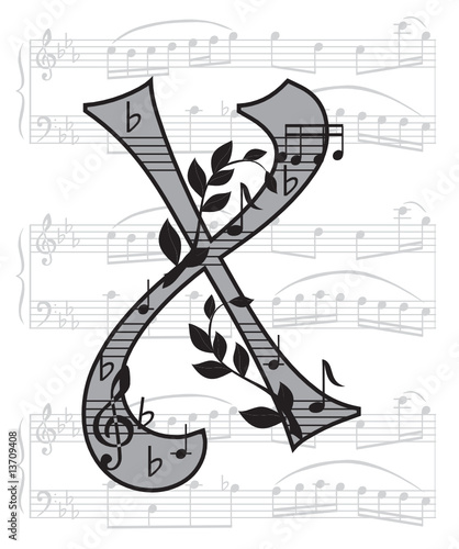 Letter with music