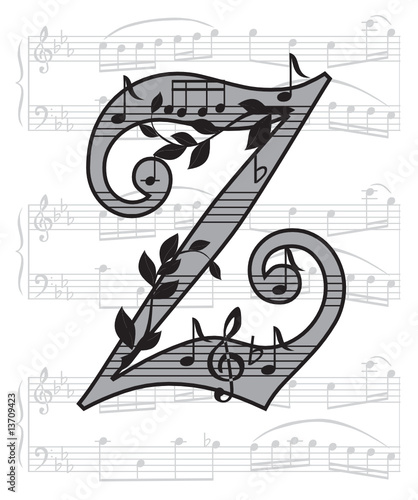 Letter with music