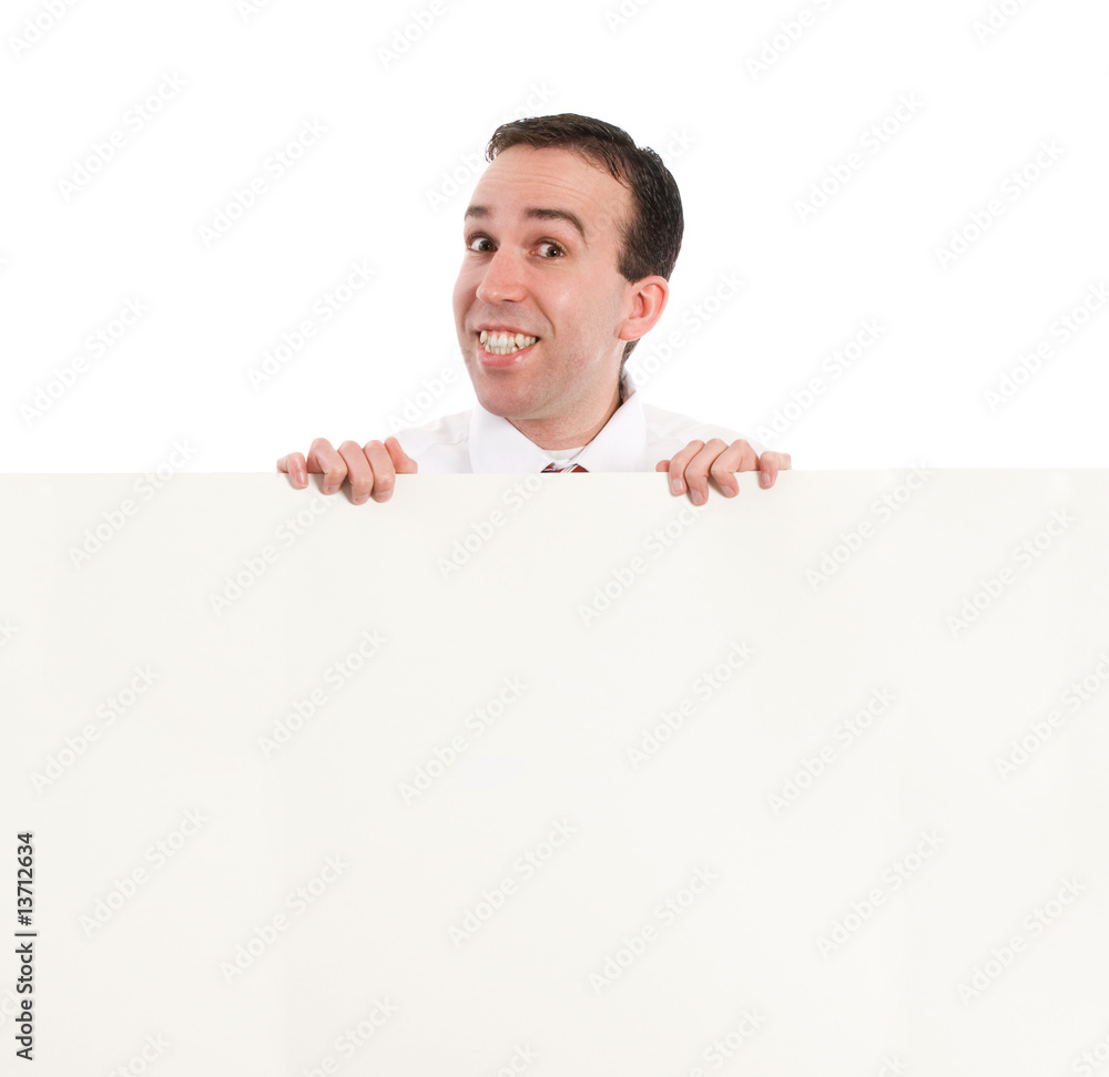 Man Looking Over Wall Man Looking Over Wall