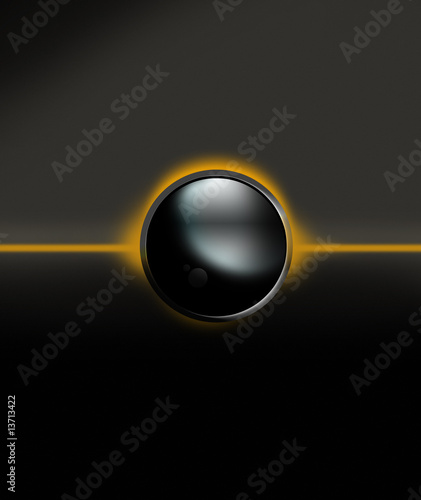 Button on a Black Background