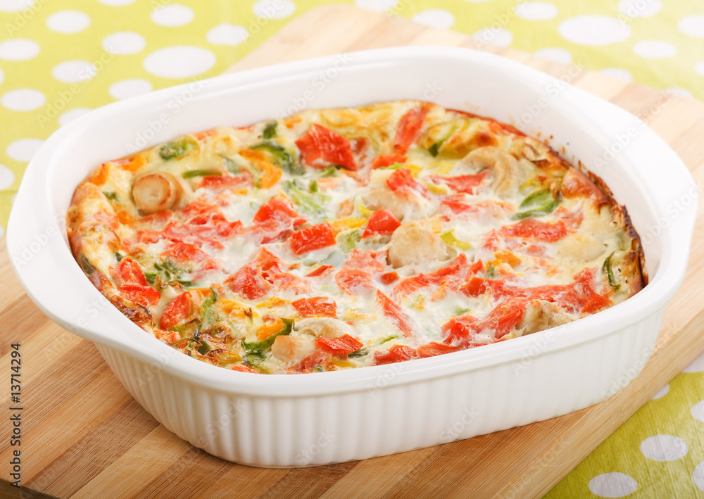 Omelette with vegetables