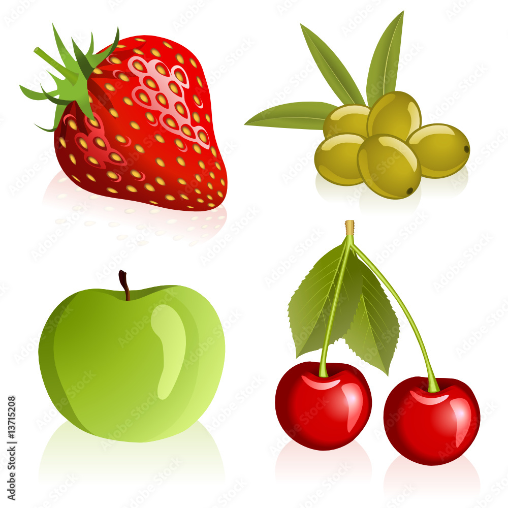 Set of fruits Set of fruits