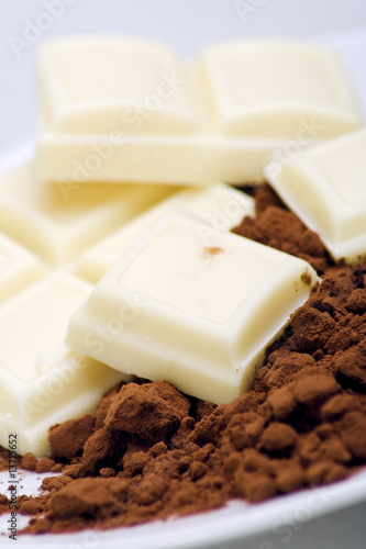White chocolate and cocoa