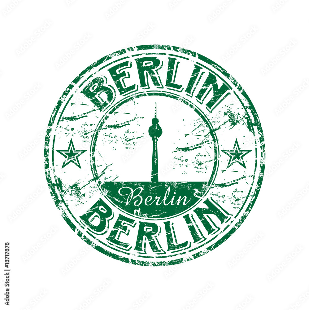 Obraz premium Pieczątka Berlin grunge