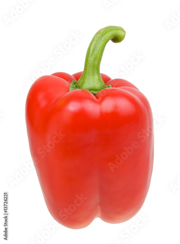 Red pepper isolated over white © Sergios
