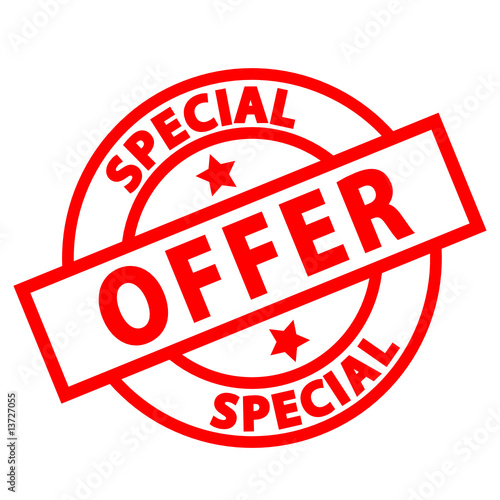 "Special Offer" ink stamp