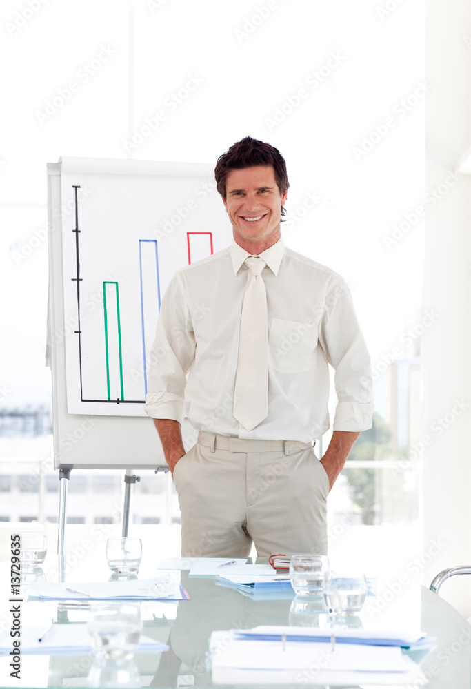 Sales Manager Presenting figures Sales Manager Presenting figures